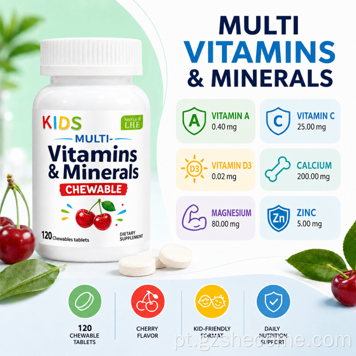 Shecome Kids Multivitamínico Comprimidos Crescimento Imune